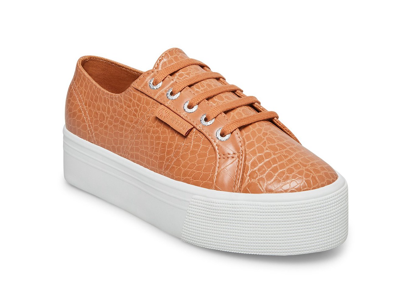 Superga Platform Womens - 2790 Faux Crocodile - Brown - CXRTF7389